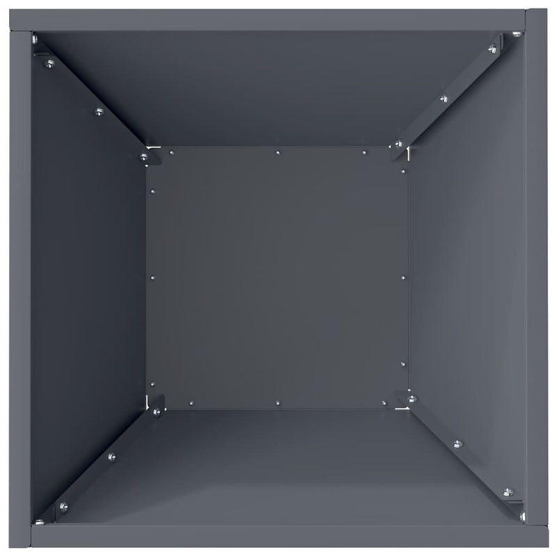 vidaXL Kerti Tál Ültető Antracit 35 x 35 x 15 cm Acél