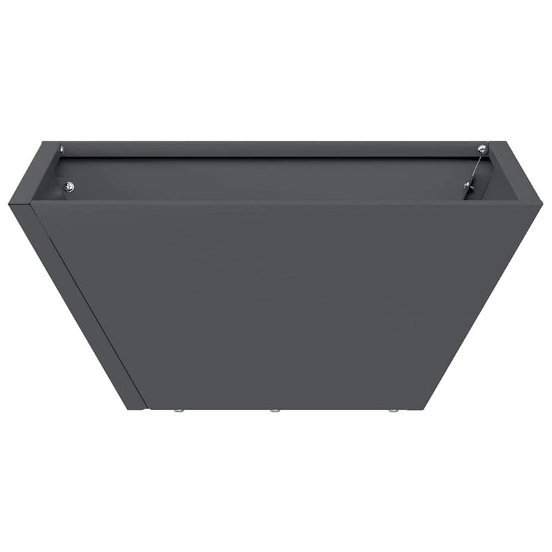 vidaXL Kerti Tál Ültető 5 pcs Antracit 35 x 35 x 15 cm Acél
