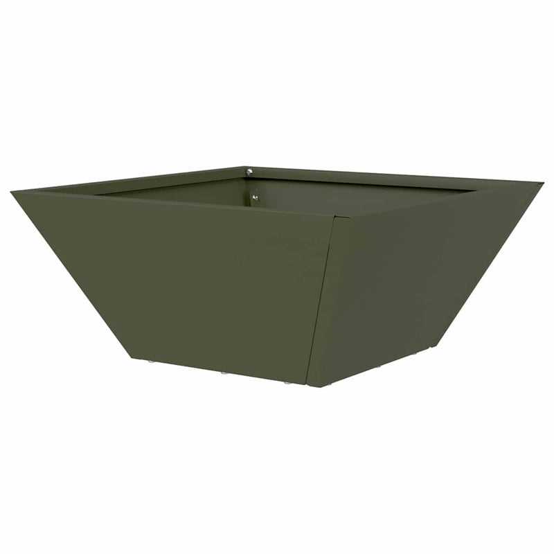 vidaXL Kerti Tál Ültető Oliva zöld 35 x 35 x 15 cm Acél