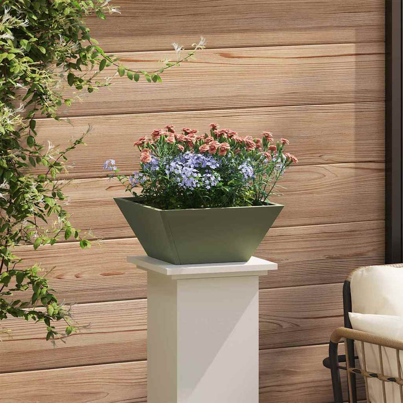 vidaXL Kerti Tál Ültető 5 pcs Oliva zöld 35 x 35 x 15 cm Acél
