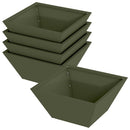 vidaXL Kerti cserép 5 pcs Olajzöld 35 x 35 x 15 cm