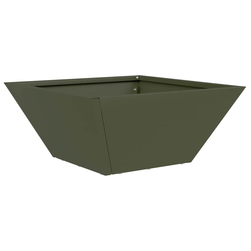 vidaXL Kerti Tál Ültető 5 pcs Oliva zöld 35 x 35 x 15 cm Acél