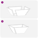 vidaXL Kerti cserép 5 pcs Ezüst 35 x 35 x 15 cm Rozsdamentes acél