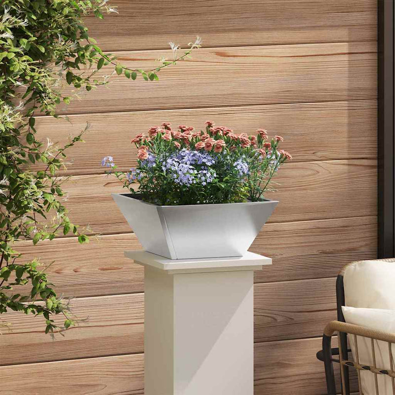 vidaXL Kerti Tál Ültető 5 pcs Ezüst 35 x 35 x 15 cm Rozsdamentes acél