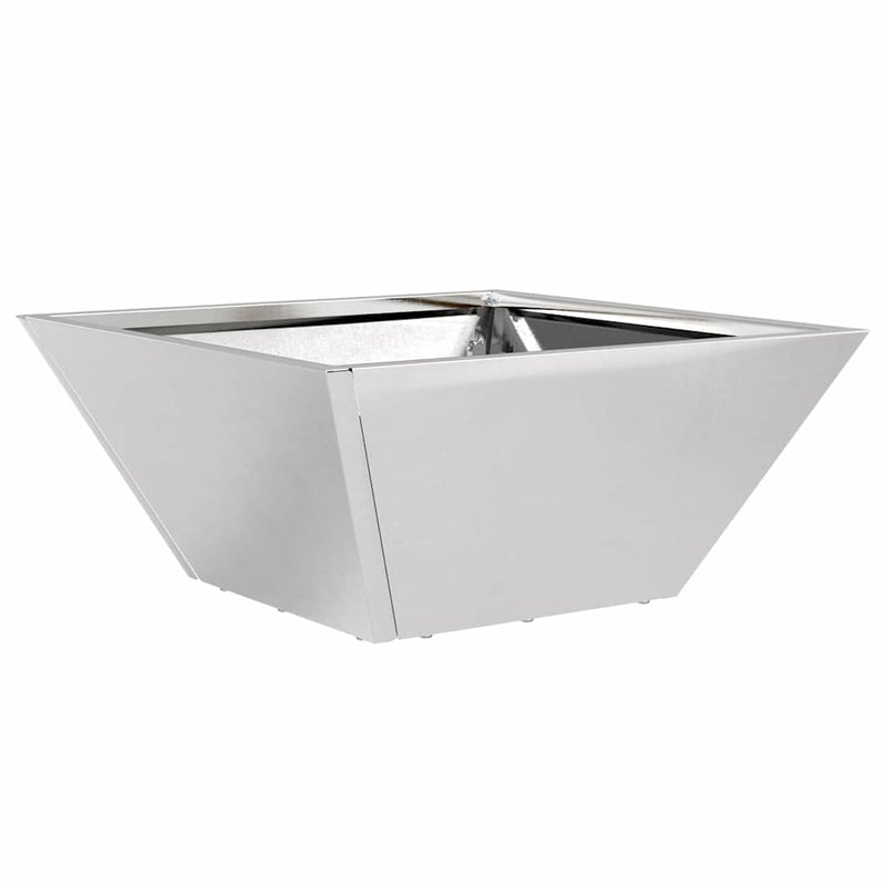 vidaXL Kerti Tál Ültető 5 pcs Ezüst 35 x 35 x 15 cm Rozsdamentes acél
