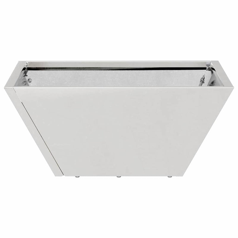 vidaXL Kerti Tál Ültető 5 pcs Ezüst 35 x 35 x 15 cm Rozsdamentes acél