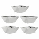 vidaXL Kerti cserép 5 pcs Ezüst 35 x 35 x 15 cm Horganyzott acél