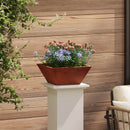 vidaXL Kerti cserép Rozsdás 35 x 35 x 15 cm Időjárásálló acél