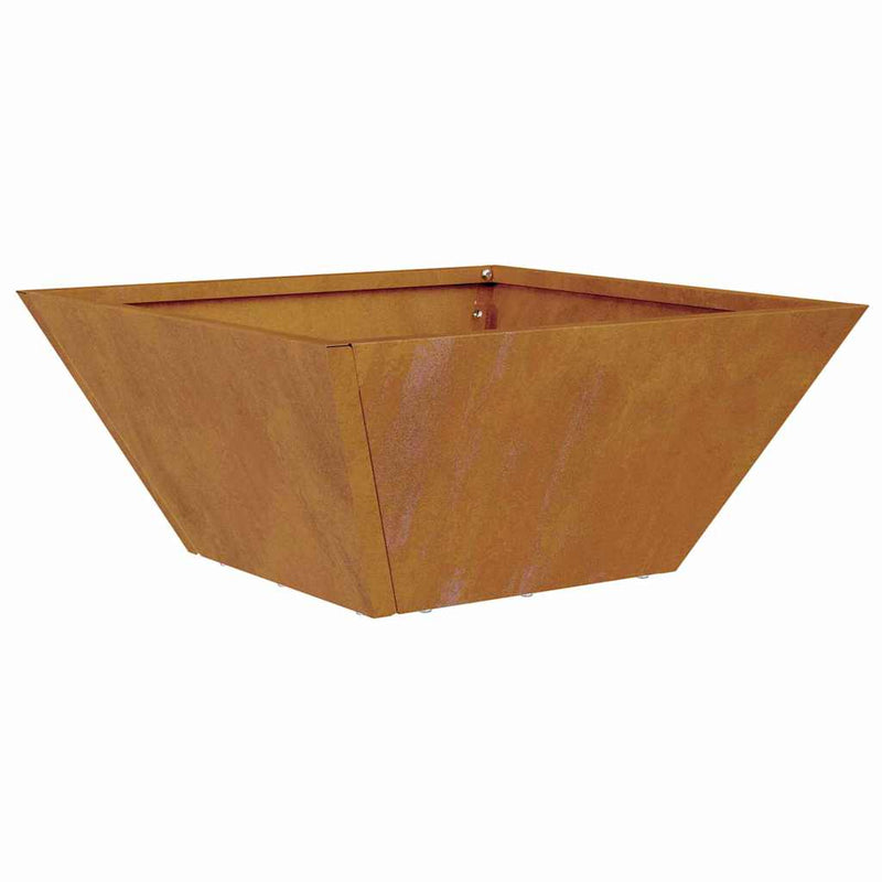 vidaXL Kerti Tál Ültető Rozsdás 35 x 35 x 15 cm időjárásálló acél