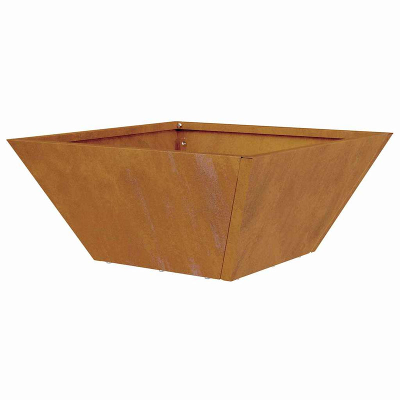 vidaXL Kerti Tál Ültető Rozsdás 35 x 35 x 15 cm időjárásálló acél