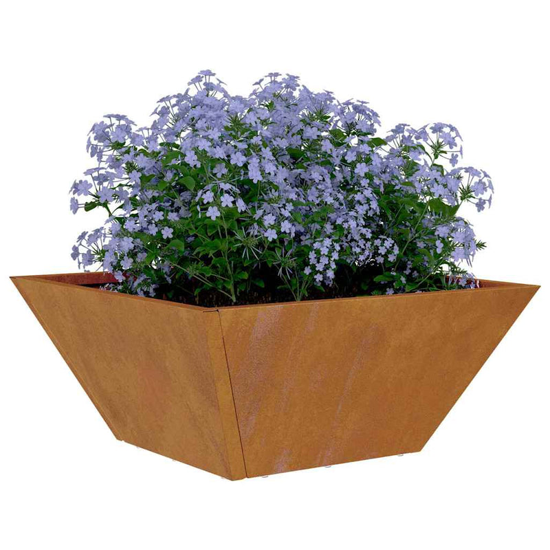 vidaXL Kerti Tál Ültető Rozsdás 35 x 35 x 15 cm időjárásálló acél