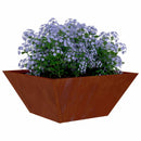 vidaXL Kerti cserép Rozsdás 35 x 35 x 15 cm Időjárásálló acél