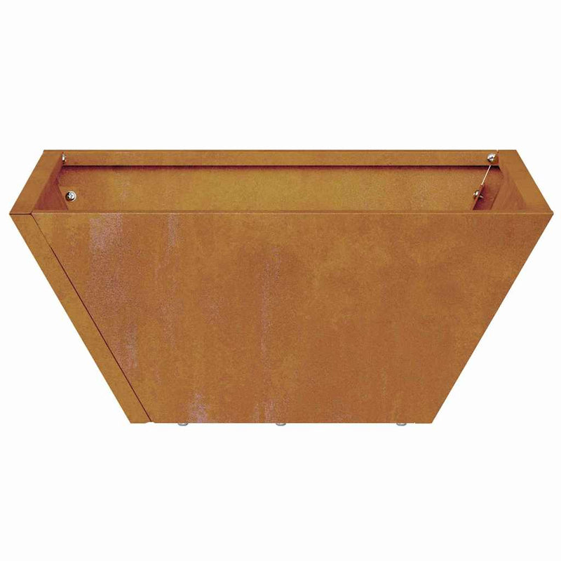 vidaXL Kerti Tál Ültető Rozsdás 35 x 35 x 15 cm időjárásálló acél