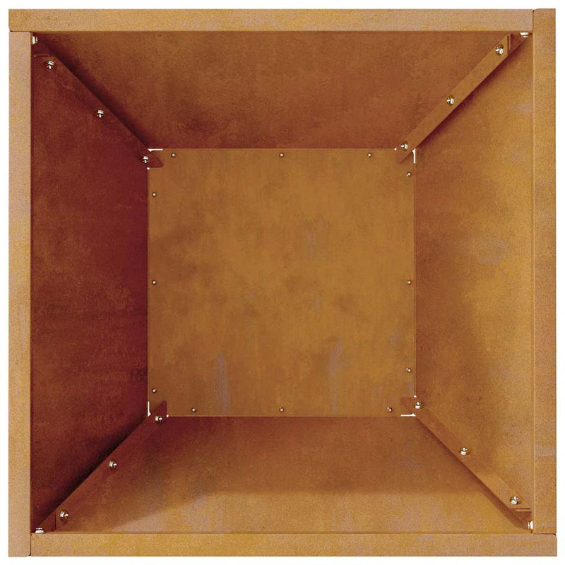 vidaXL Kerti Tál Ültető Rozsdás 35 x 35 x 15 cm időjárásálló acél