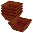 vidaXL Kerti cserép 5 pcs Rozsdás 35 x 35 x 15 cm Időjárásálló acél
