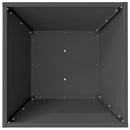 vidaXL Kerti cserép Fekete 40 x 40 x 15 cm Hidegen hengerelt acél