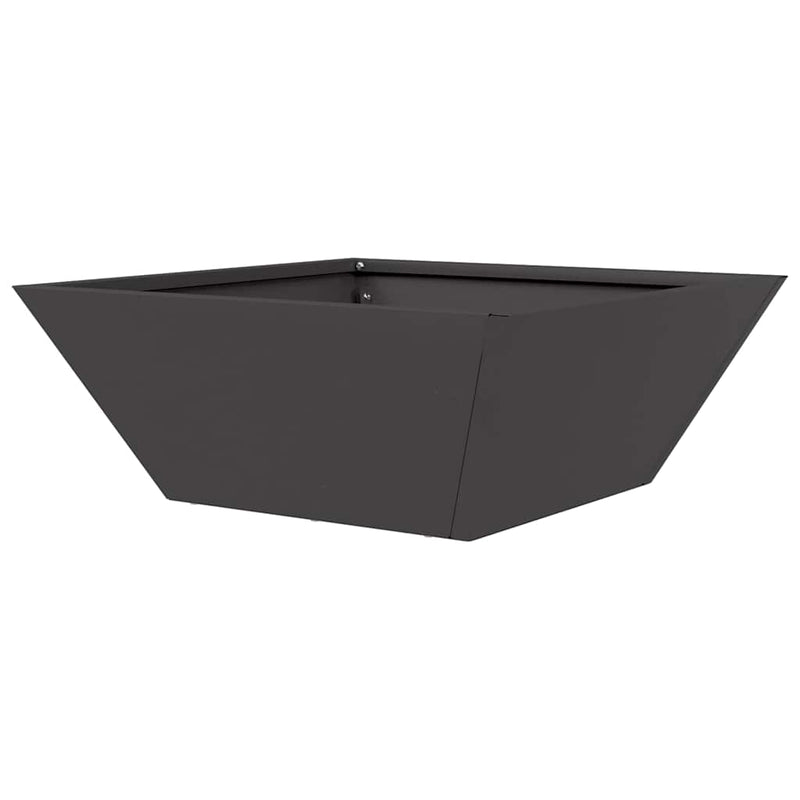 vidaXL Kerti Tál Ültető 5 pcs Fekete 40 x 40 x 15 cm Acél