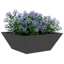 vidaXL Kerti cserép 5 pcs Fekete 40 x 40 x 15 cm