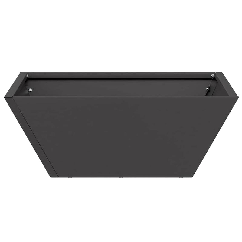 vidaXL Kerti Tál Ültető 5 pcs Fekete 40 x 40 x 15 cm Acél
