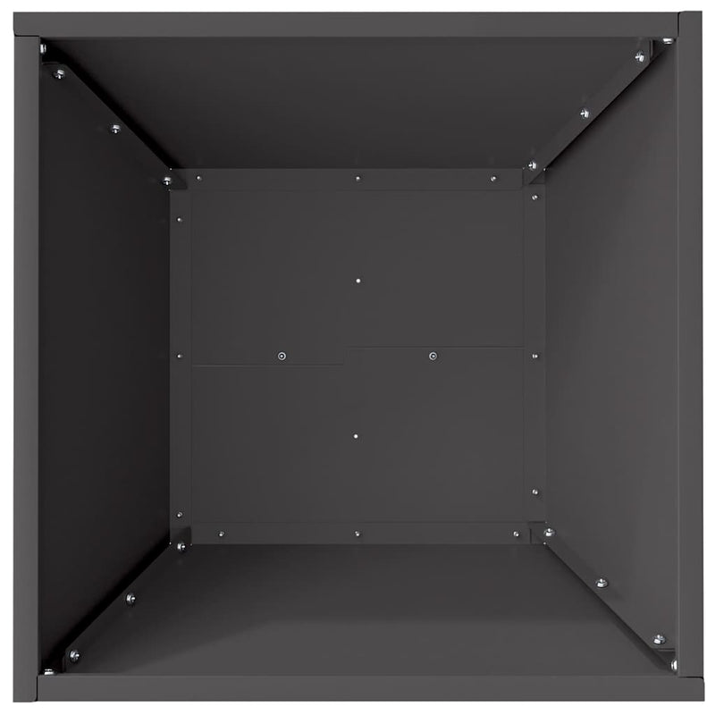 vidaXL Kerti Tál Ültető 5 pcs Fekete 40 x 40 x 15 cm Acél
