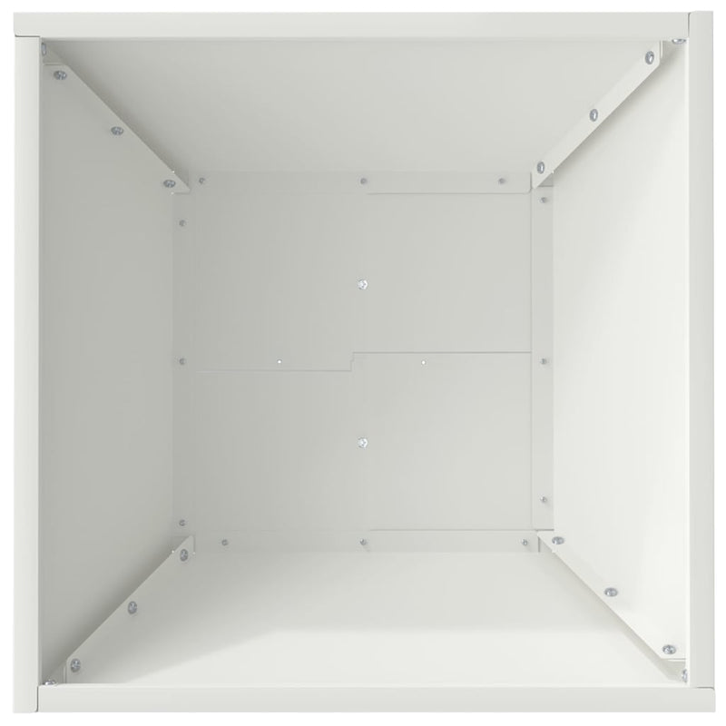 vidaXL Kerti Tál Ültető Fehér 40 x 40 x 15 cm Acél