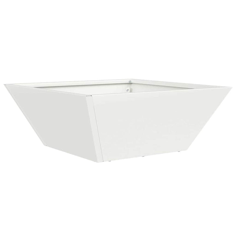 vidaXL Kerti Tál Ültető 5 pcs Fehér 40 x 40 x 15 cm Acél