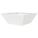 vidaXL Kerti cserép 5 pcs Fehér 40 x 40 x 15 cm Hidegen hengerelt acél