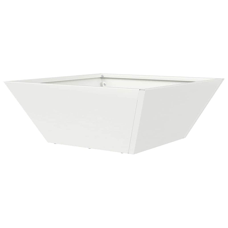 vidaXL Kerti Tál Ültető 5 pcs Fehér 40 x 40 x 15 cm Acél