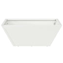 vidaXL Kerti cserép 5 pcs Fehér 40 x 40 x 15 cm Hidegen hengerelt acél