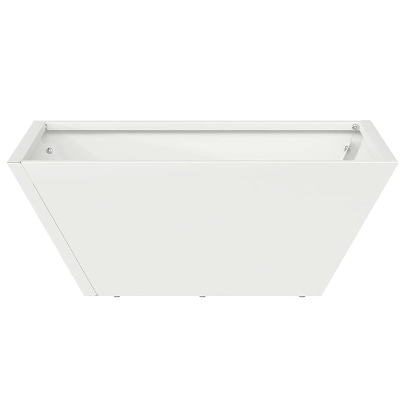 vidaXL Kerti Tál Ültető 5 pcs Fehér 40 x 40 x 15 cm Acél