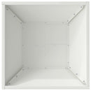 vidaXL Kerti cserép 5 pcs Fehér 40 x 40 x 15 cm Hidegen hengerelt acél