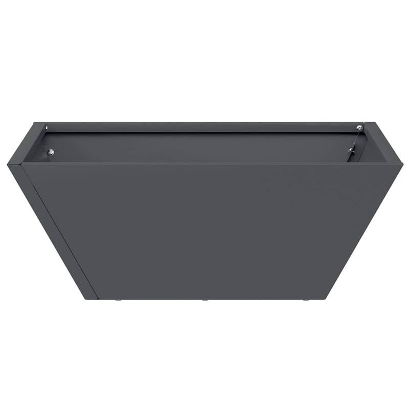 vidaXL Kerti Tál Ültető 5 pcs Antracit 40 x 40 x 15 cm Acél