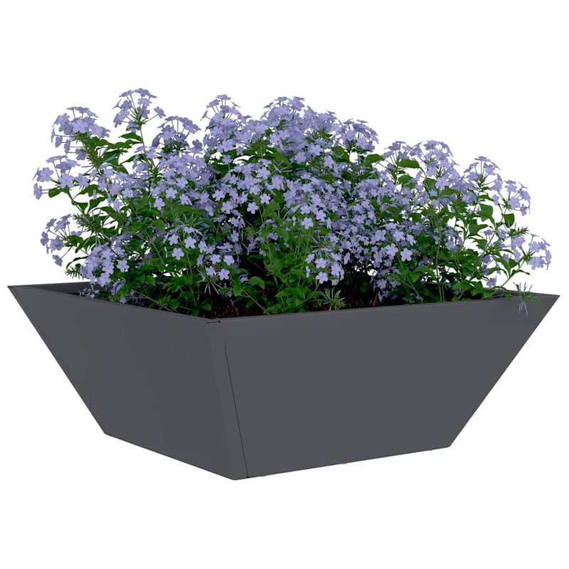vidaXL Kerti Tál Ültető 5 pcs Antracit 40 x 40 x 15 cm Acél