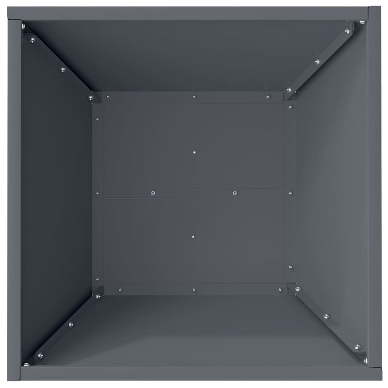 vidaXL Kerti Tál Ültető 5 pcs Antracit 40 x 40 x 15 cm Acél