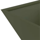 vidaXL Kerti cserép Olajzöld 40 x 40 x 15 cm Hidegen hengerelt acél