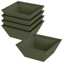 vidaXL Kerti cserép 5 pcs Olajzöld 40 x 40 x 15 cm