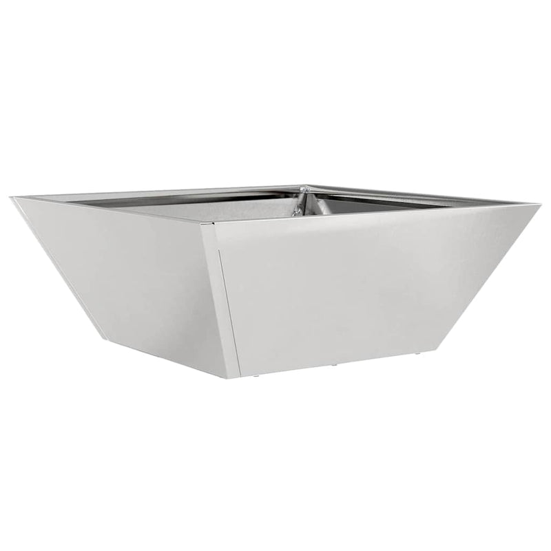 vidaXL Kerti Tál Ültető 5 pcs Ezüst 40 x 40 x 15 cm Rozsdamentes acél