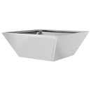 vidaXL Kerti cserép 5 pcs Ezüst 40 x 40 x 15 cm Rozsdamentes acél