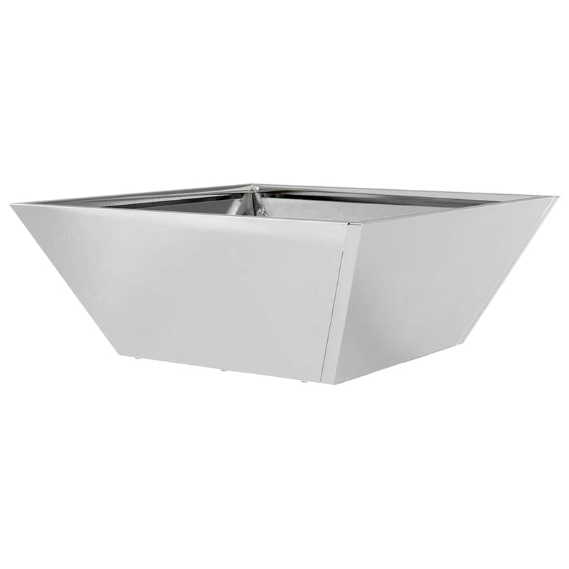 vidaXL Kerti Tál Ültető 5 pcs Ezüst 40 x 40 x 15 cm Rozsdamentes acél