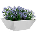 vidaXL Kerti cserép 5 pcs Ezüst 40 x 40 x 15 cm Rozsdamentes acél