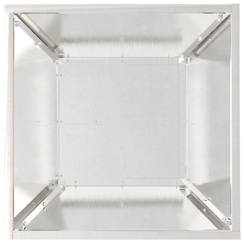 vidaXL Kerti Tál Ültető 5 pcs Ezüst 40 x 40 x 15 cm Rozsdamentes acél
