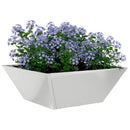 vidaXL Kerti cserép 5 pcs Ezüst 40 x 40 x 15 cm Horganyzott acél