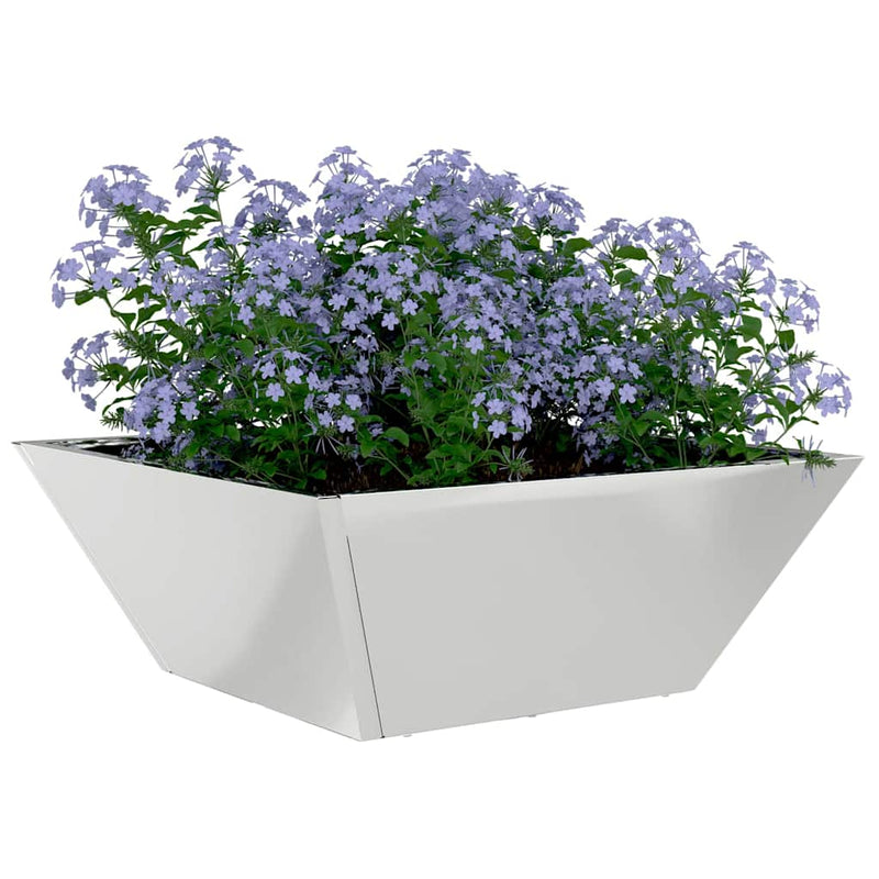 vidaXL Kerti Tál Ültető 5 pcs Ezüst 40 x 40 x 15 cm Horganyzott acél