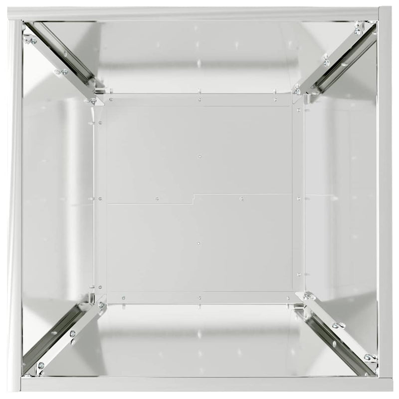 vidaXL Kerti Tál Ültető 5 pcs Ezüst 40 x 40 x 15 cm Horganyzott acél