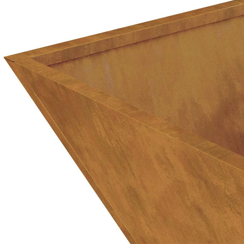 vidaXL Kerti Tál Ültető Rozsdás 40 x 40 x 15 cm időjárásálló acél