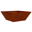 vidaXL Kerti cserép Rozsdás 40 x 40 x 15 cm Időjárásálló acél