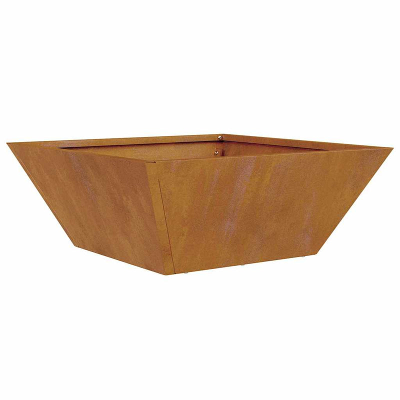 vidaXL Kerti Tál Ültető Rozsdás 40 x 40 x 15 cm időjárásálló acél