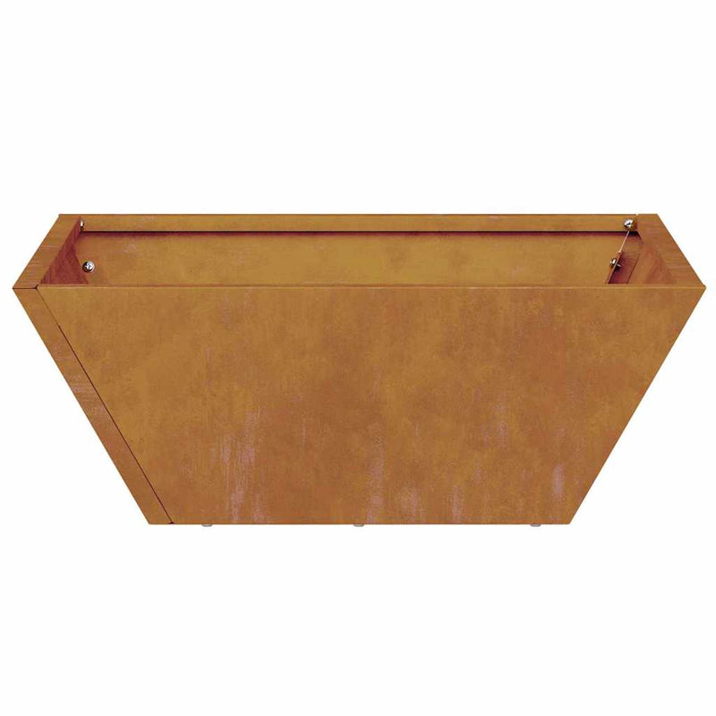 vidaXL Kerti Tál Ültető Rozsdás 40 x 40 x 15 cm időjárásálló acél