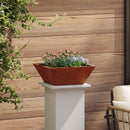 vidaXL Kerti cserép 5 pcs Rozsdás 40 x 40 x 15 cm Időjárásálló acél