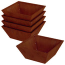 vidaXL Kerti cserép 5 pcs Rozsdás 40 x 40 x 15 cm Időjárásálló acél